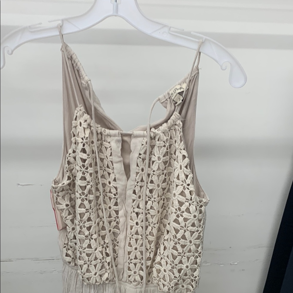 Elegant Cream Crochet Lace Top